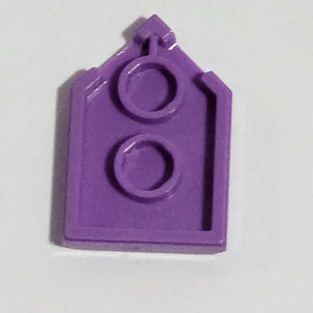 LEGO Purple Gold Floral Stained Glass Window Replacement Piece 1/8 inch Tile